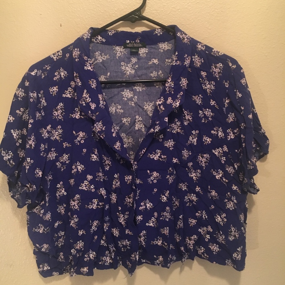 Blue crop top